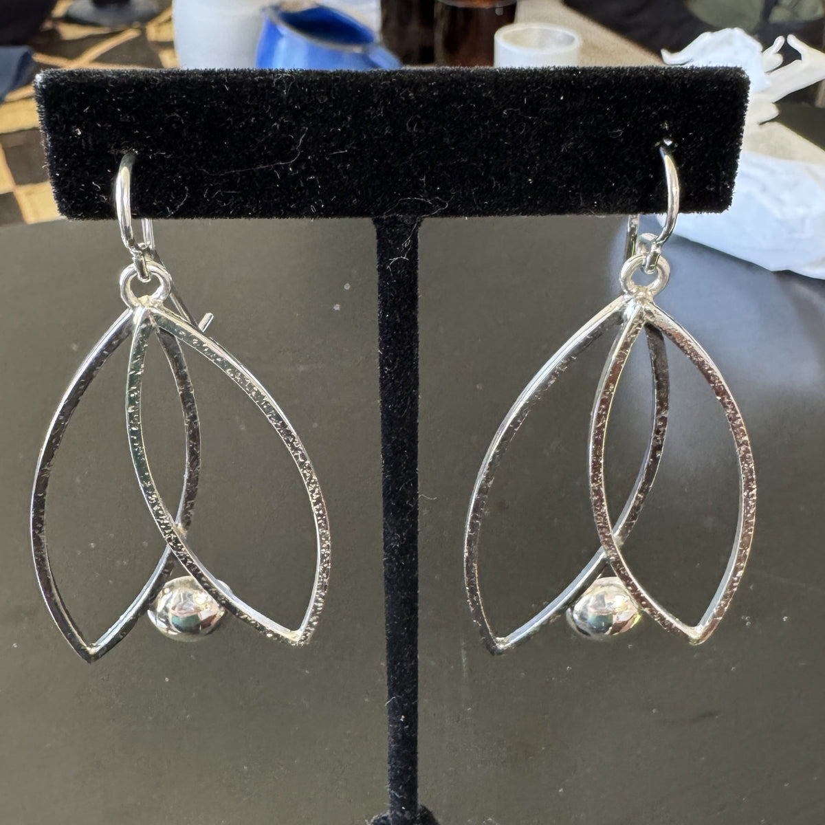 Hanger Earrings Large Half Dome