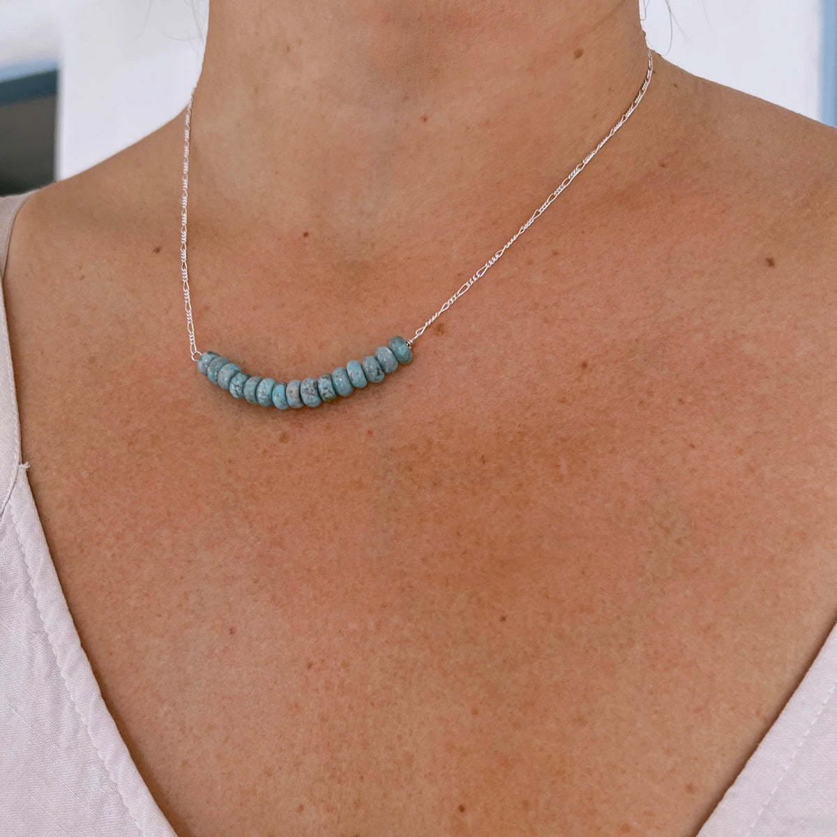 Dineh - Kingman Turquoise Rondelle Necklace
