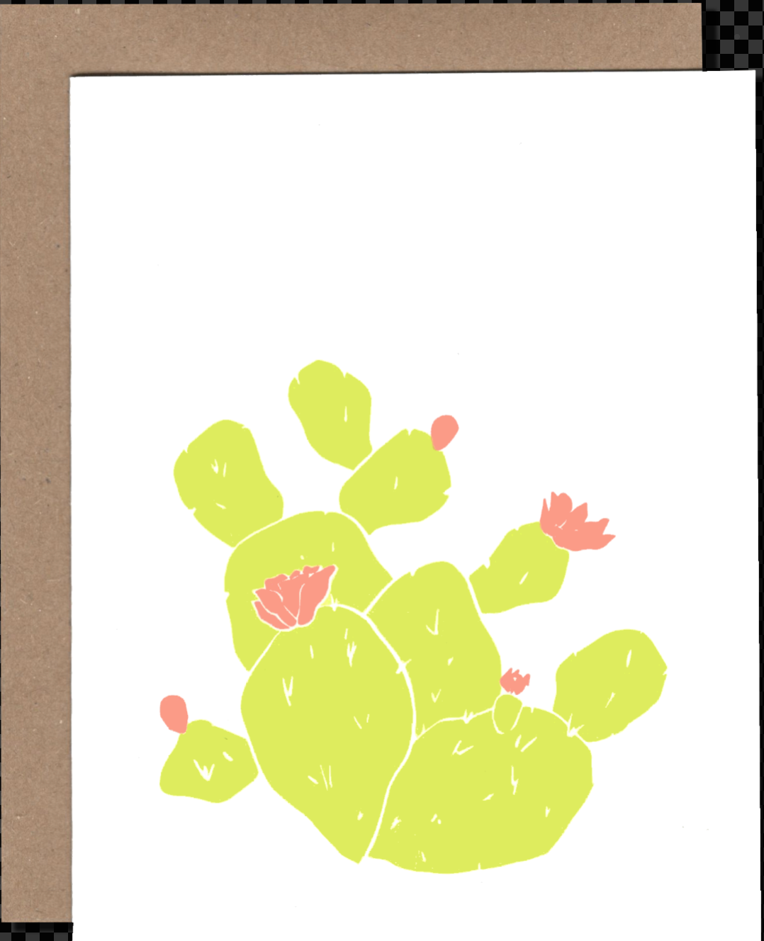 Prickly Pear Flower greeting card