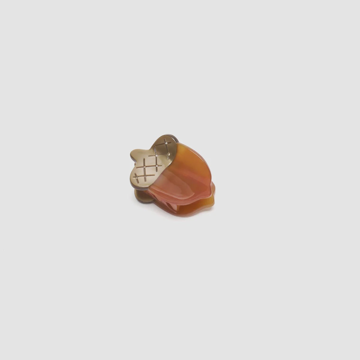 Acorn Mini Claw - Acetate and Rhinestone Small Hair Clip