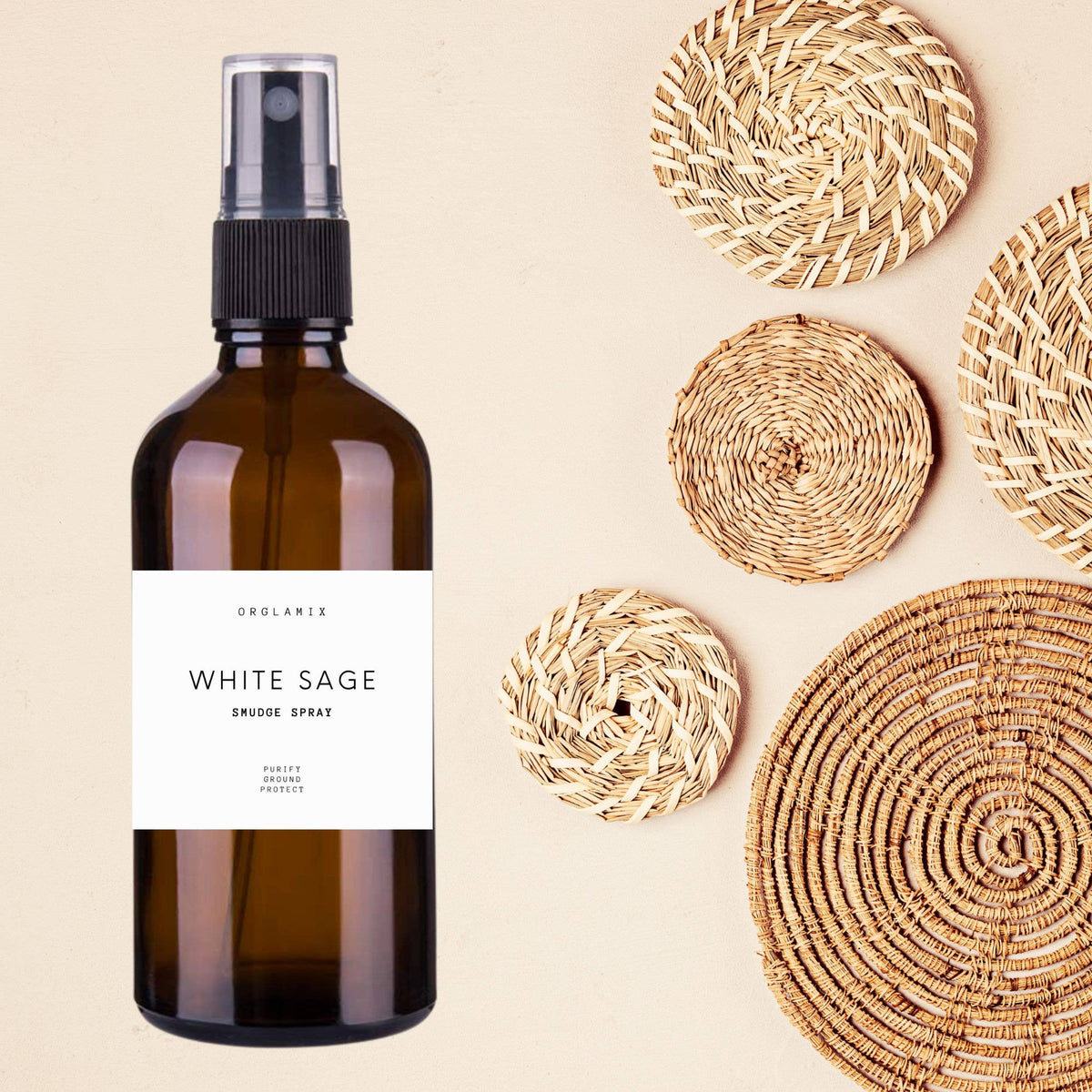 White Sage Smudge Spray | Clear Crystals, Space, Objects