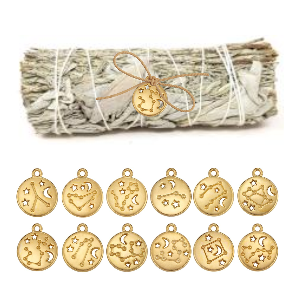 Zodiac Sage Smudge Stick Set | Cosmic Constellation Charms