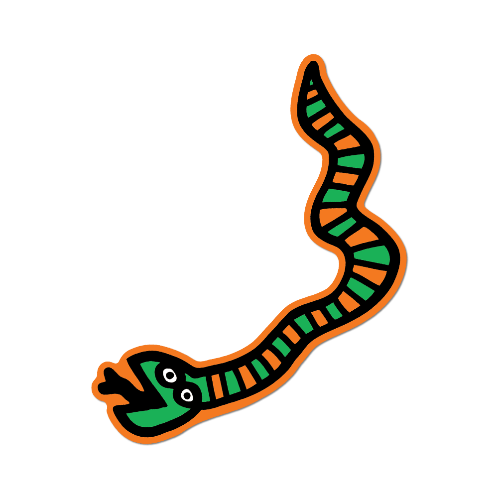 Big Pop Shop Snake by Keith Haring - Die-Cut Sticker