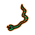 Big Pop Shop Snake by Keith Haring - Die-Cut Sticker