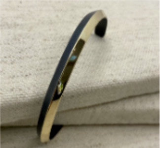 Triangle bimetal bangle WOMENS 3 GAUGE