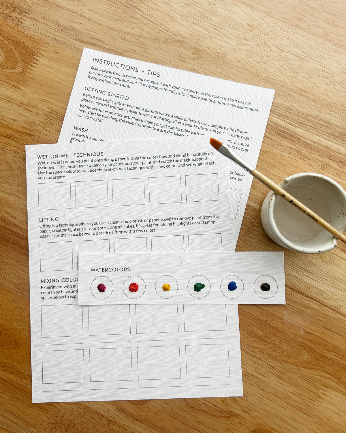 All-In-One Beginner Watercolor Kit - Desert Cactus