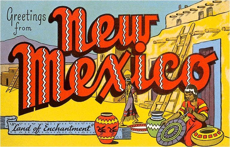 Postcard NM-45 Greetings from New Mexico
