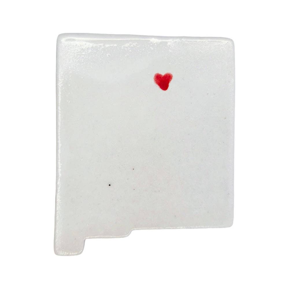 Santa Fe Ceramic Magnet for Fridge - Unique Handmade New Mexico State Decor Gift