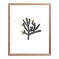 Cholla Cactus - 8" x 10" Gold foil and letterpress Art Print