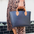 Small Classic Tote - Black / Nat