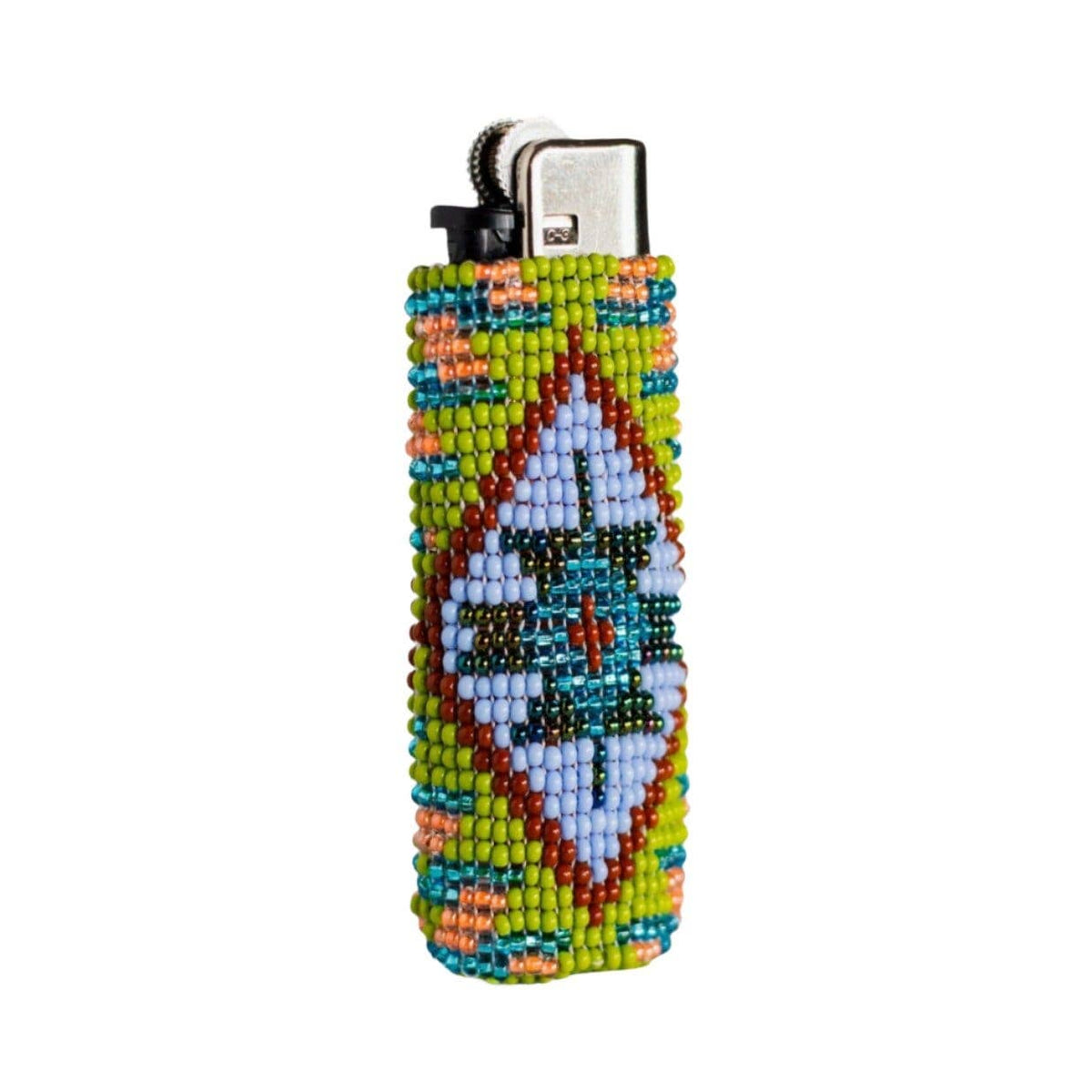 Falcon -Beaded Lighter Case with Vibrant Geometric Design