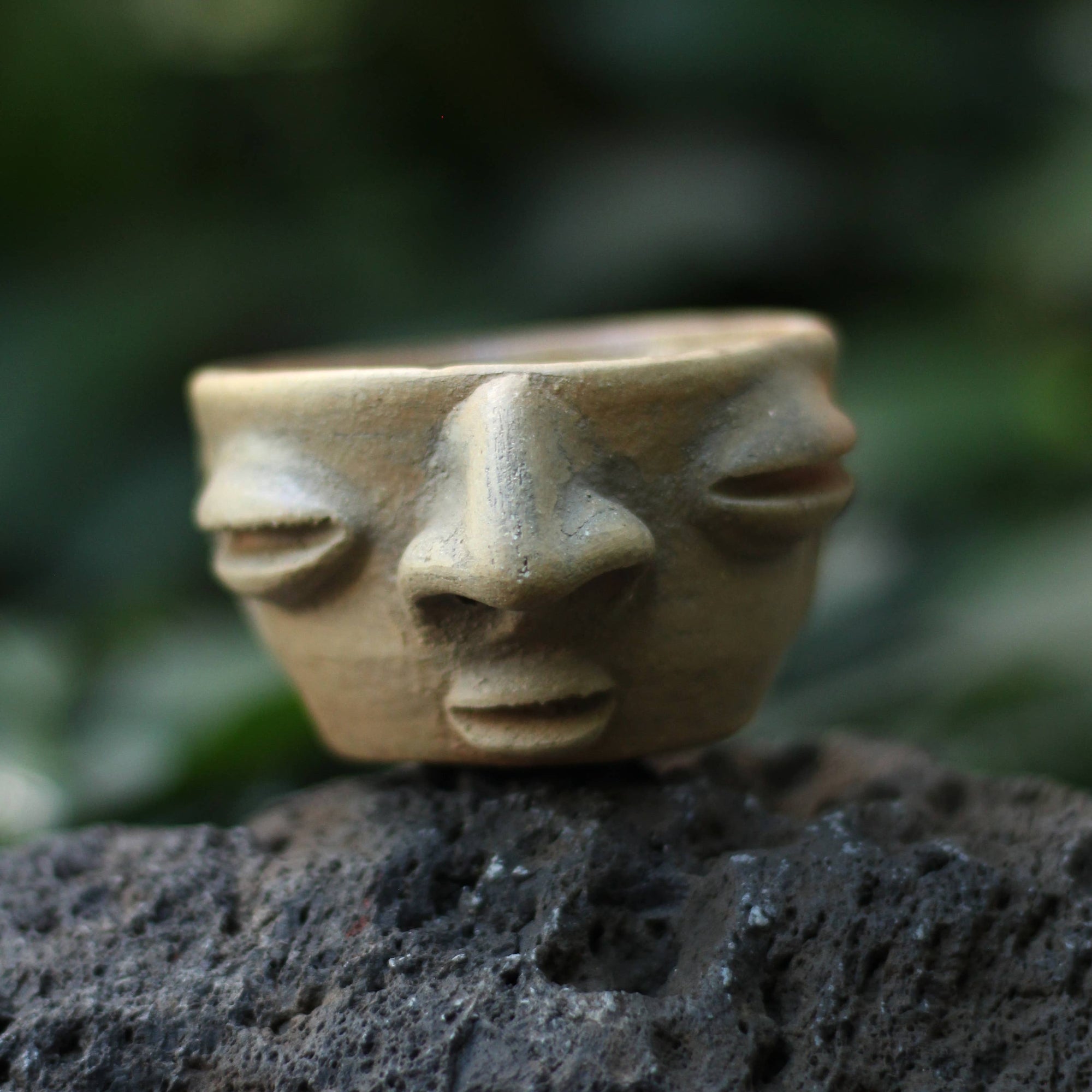 Atzompa Copitas - Mezcal Cups with Face Handmade in Oaxaca