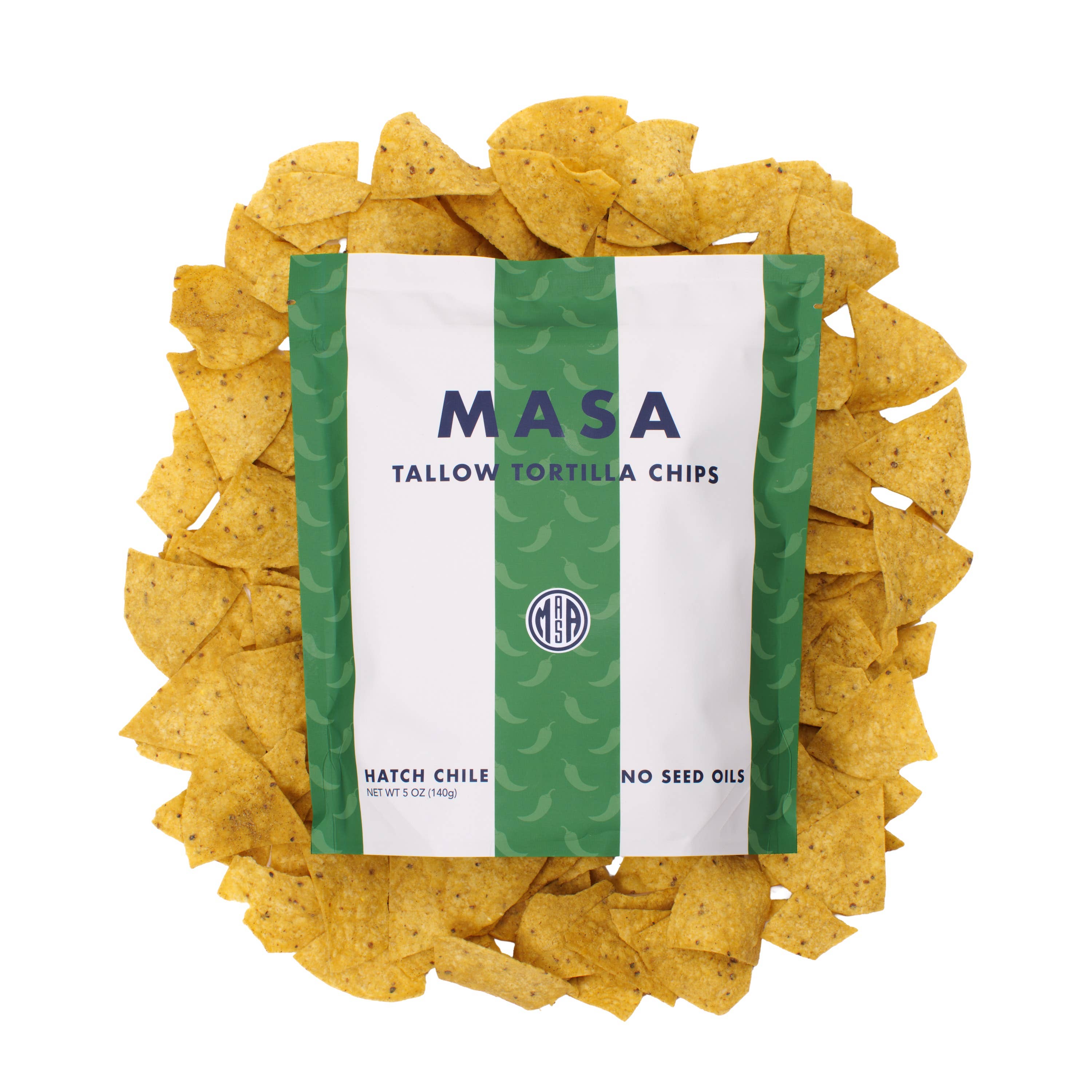 MASA Chips, Hatch Chile, 5oz Bag Case