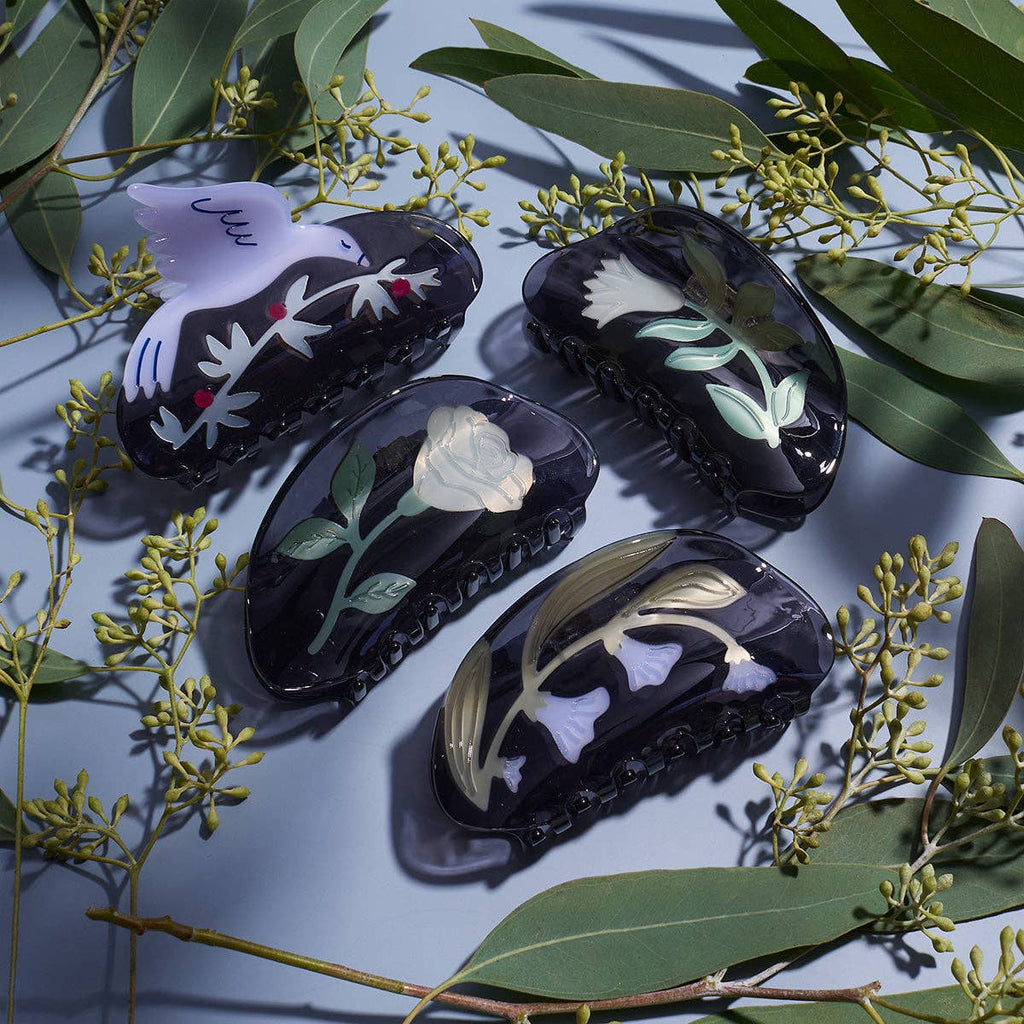 Moonflower Vine Women's Acetate Hair Claw Accessory