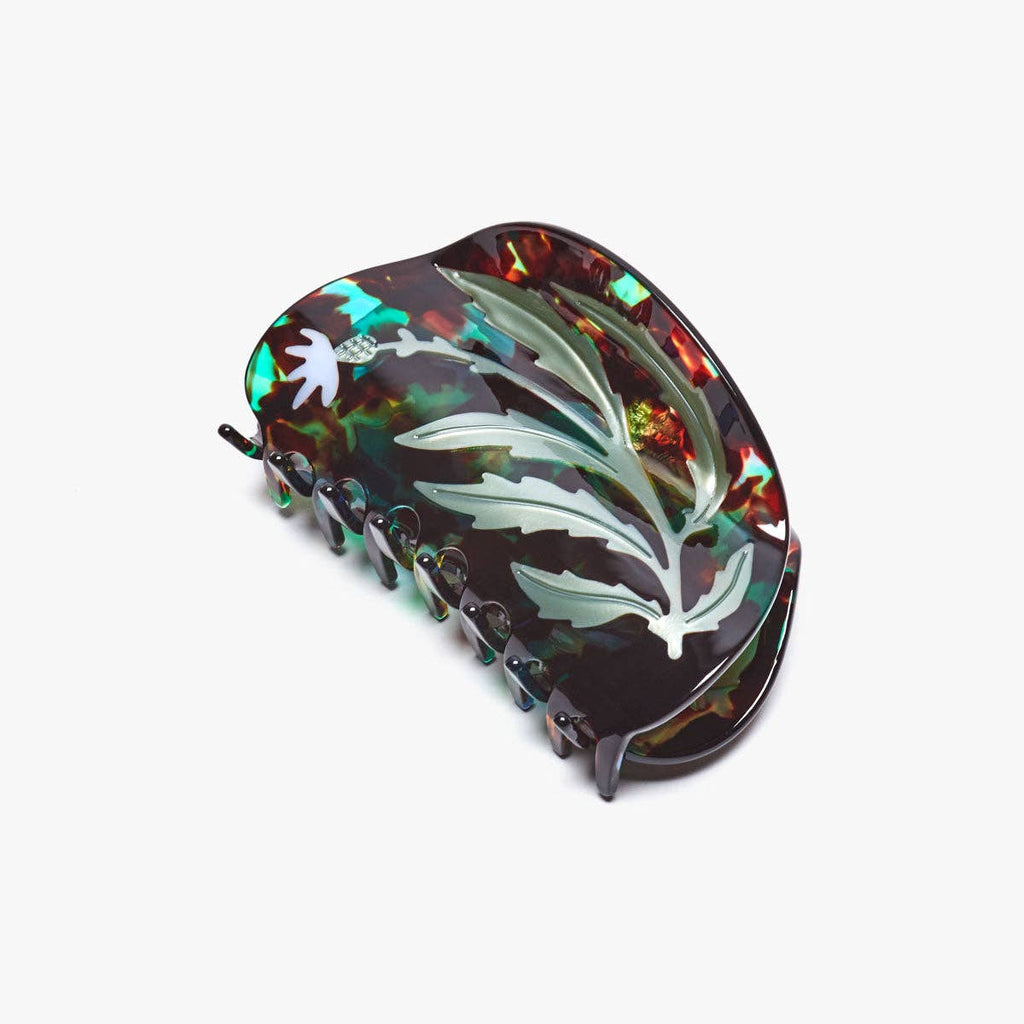 Vervain Deep Claw - Purple Flower Garden Hair Clip