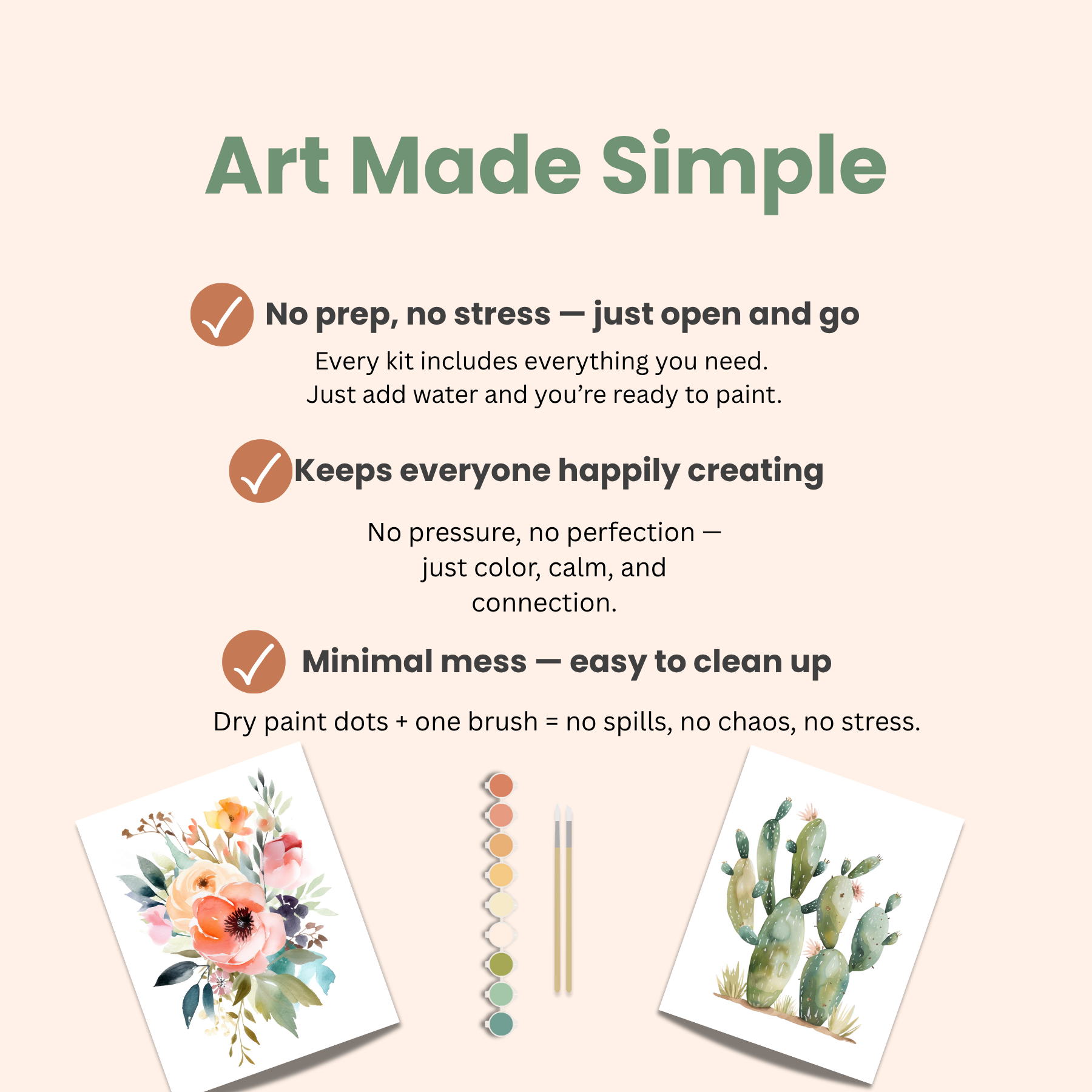 All-In-One Beginner Watercolor Kit - Desert Cactus