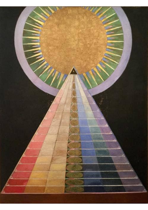 Postcard AT-549 Hilma af Klint Abstract Painting