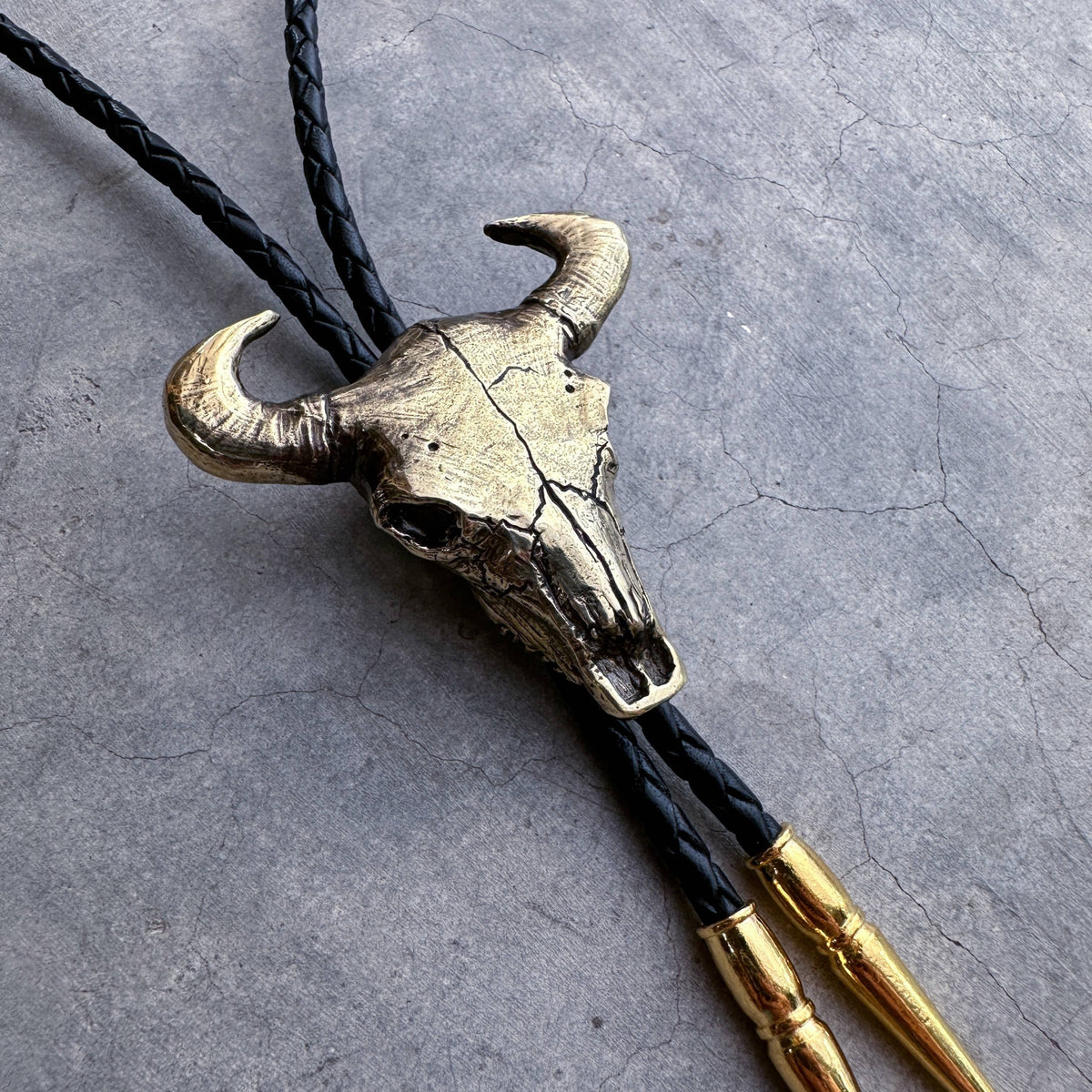 Bull Skull Bolo Tie