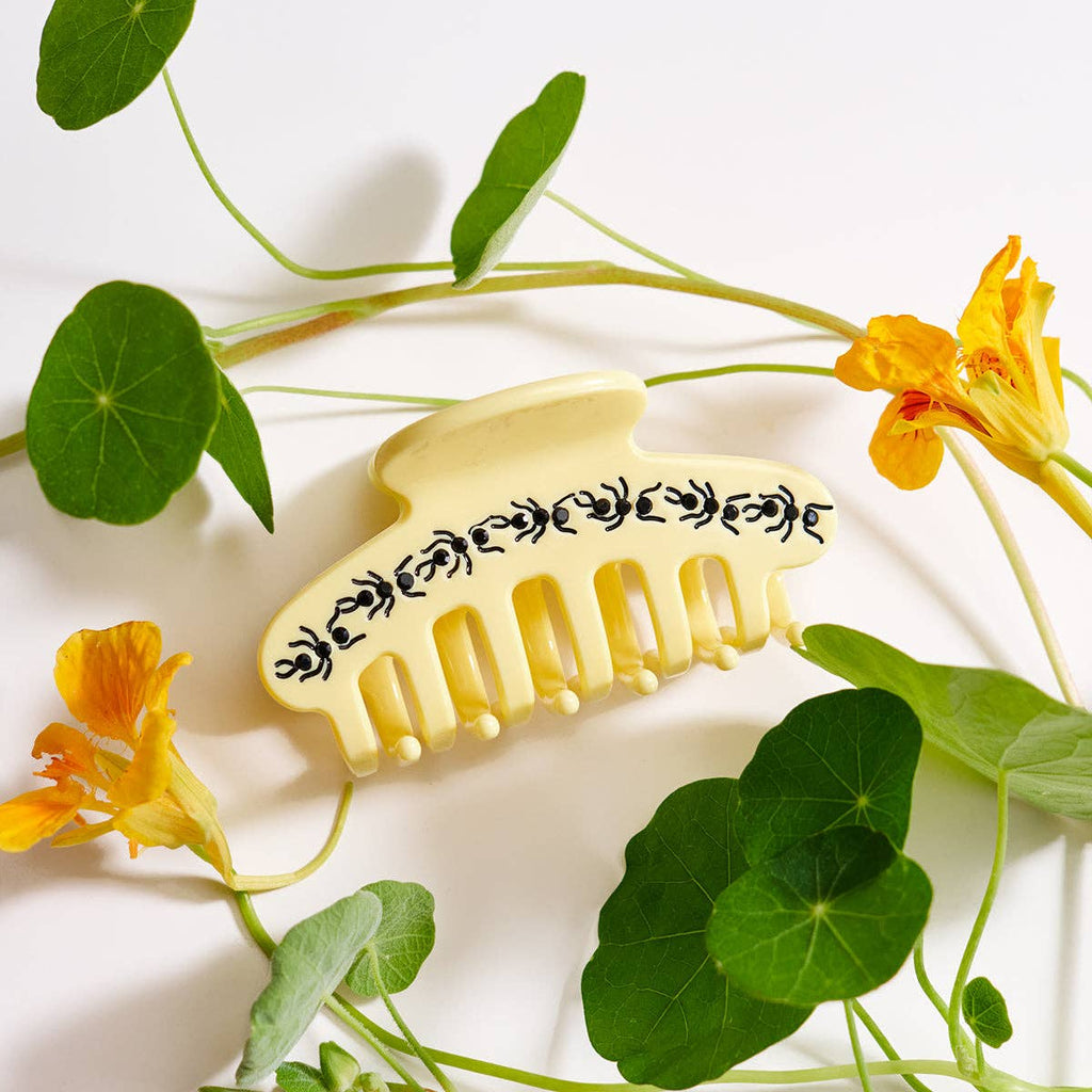Picnic Claw - Butter Yellow Acetate Jewel Bug Hair Clip
