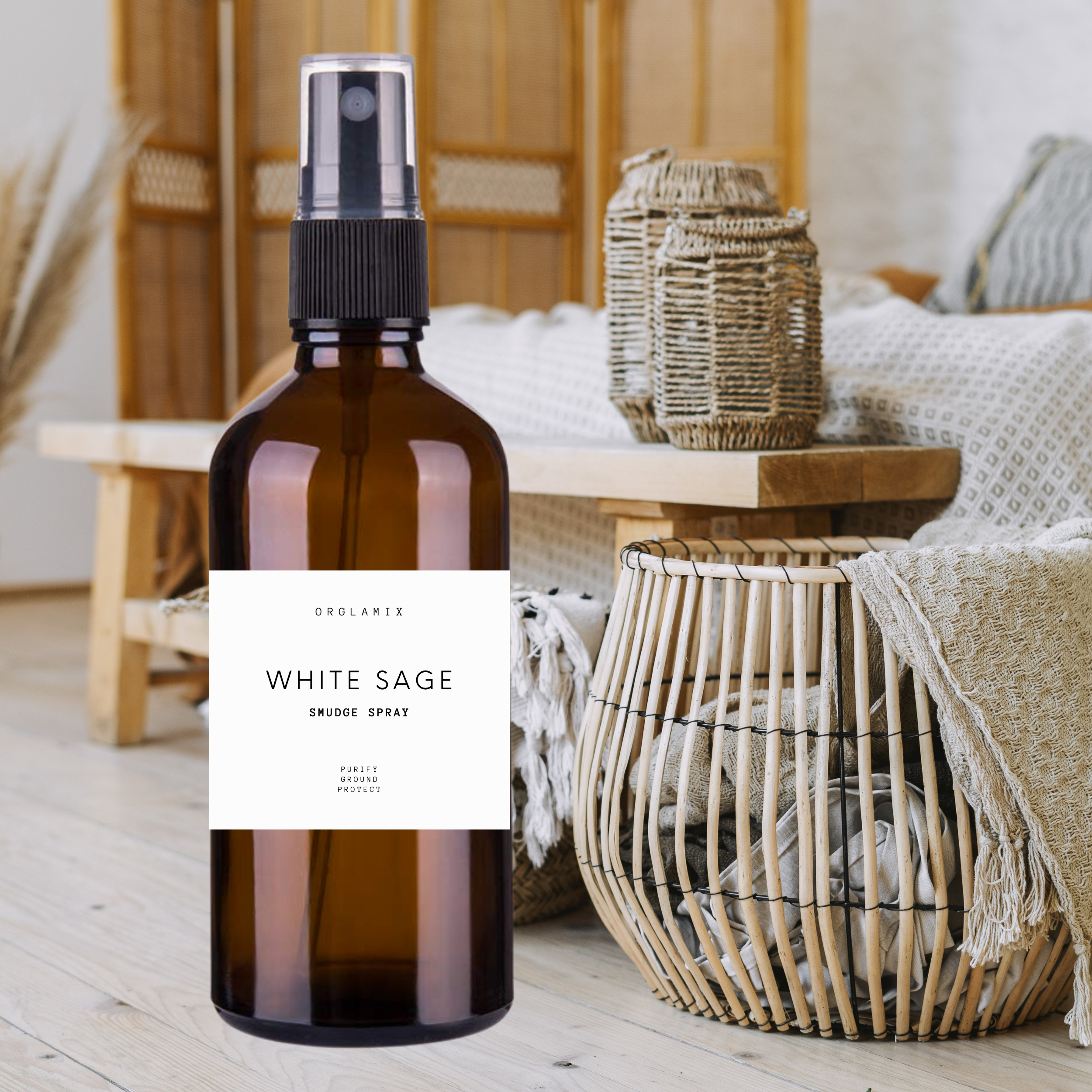 White Sage Smudge Spray | Clear Crystals, Space, Objects