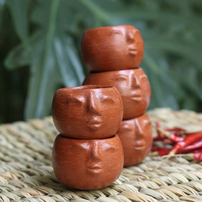 Las Caritas Mezcal Cups with Face Made in Oaxaca