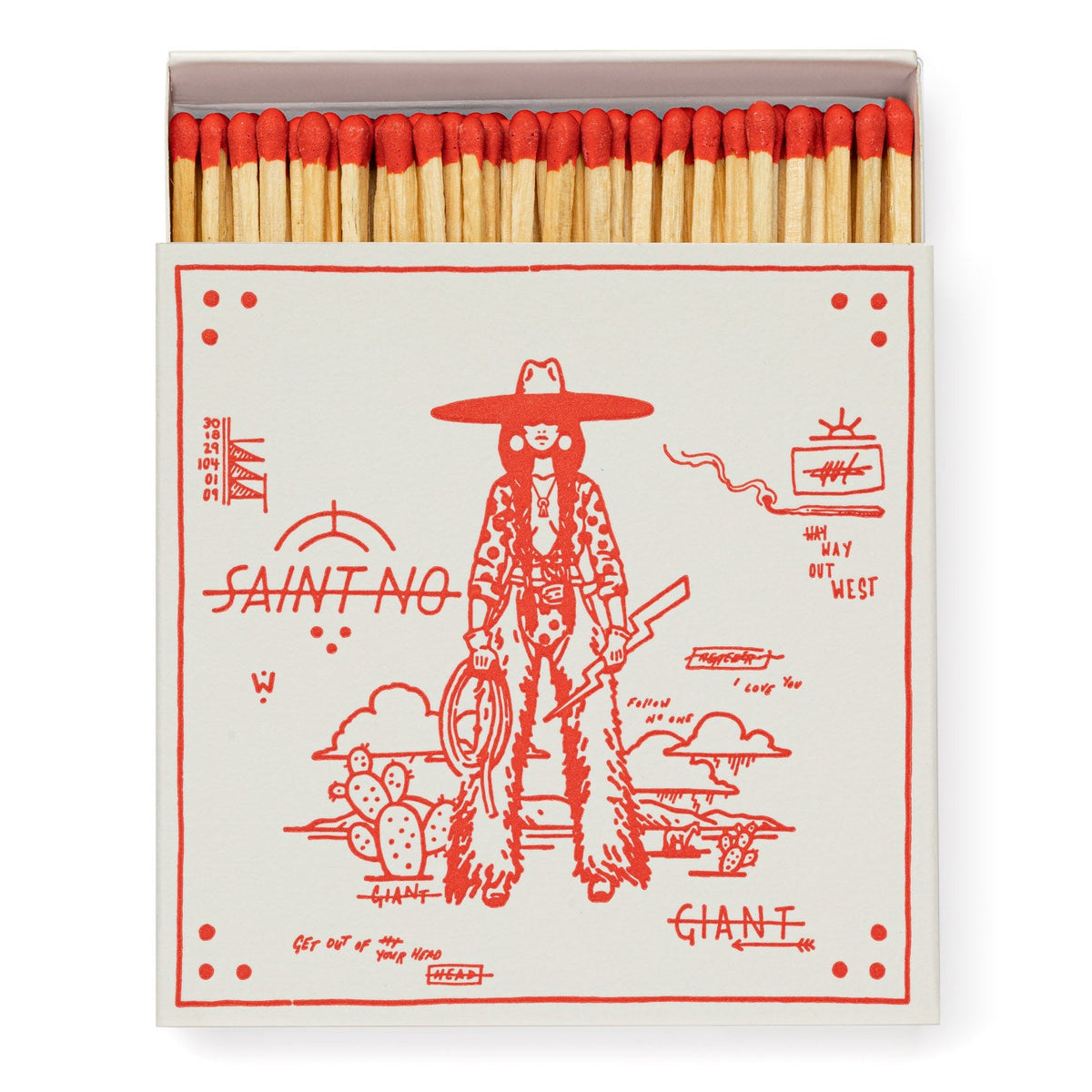 Lightning Bolt LARGE 4x4 Matches By The Archivist