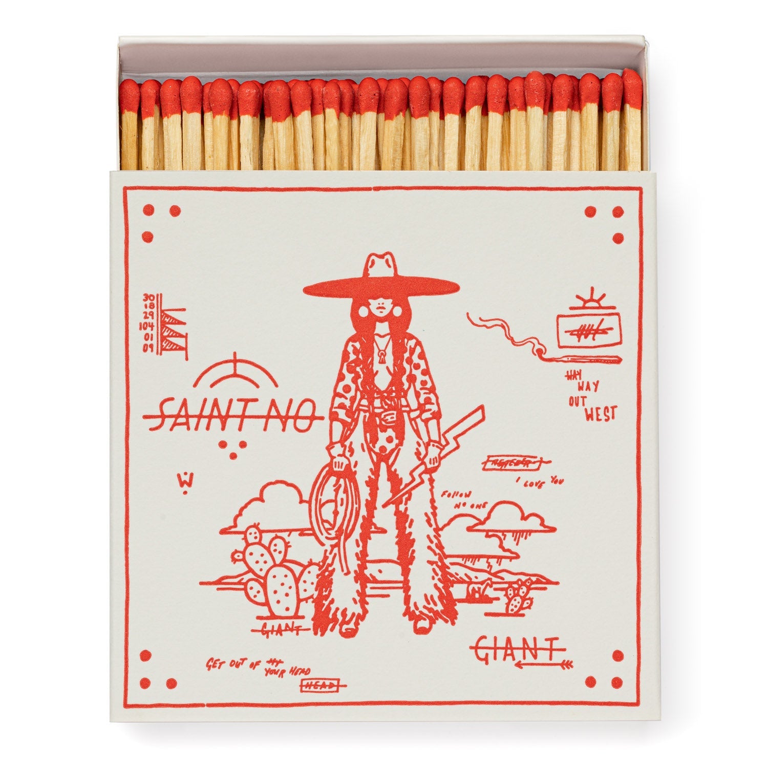 Lightning Bolt LARGE 4x4 Matches By The Archivist
