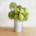 Leather Wrapped Vase - WHITE 6" x 8"
