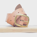 D-Ring Belt 1.5" - Nat / Brass/Med.