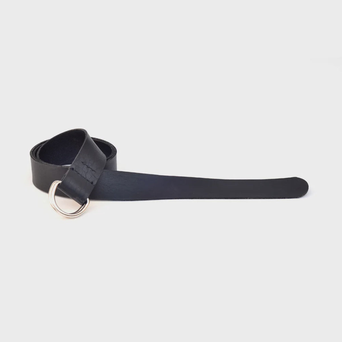 D-Ring Belt 1.5" - Black / Nickel/Med.