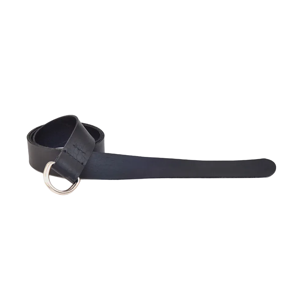 D-Ring Belt 1.5" - Black / Nickel/Med.