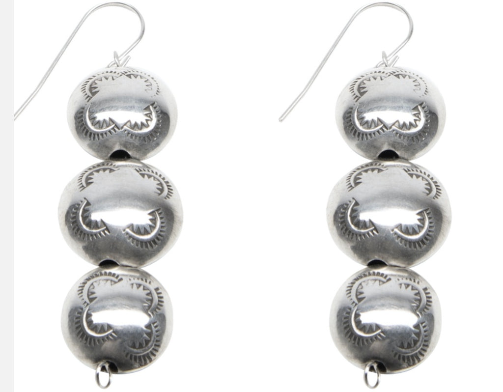 Dineh - Navajo Pearl Coin Earrings