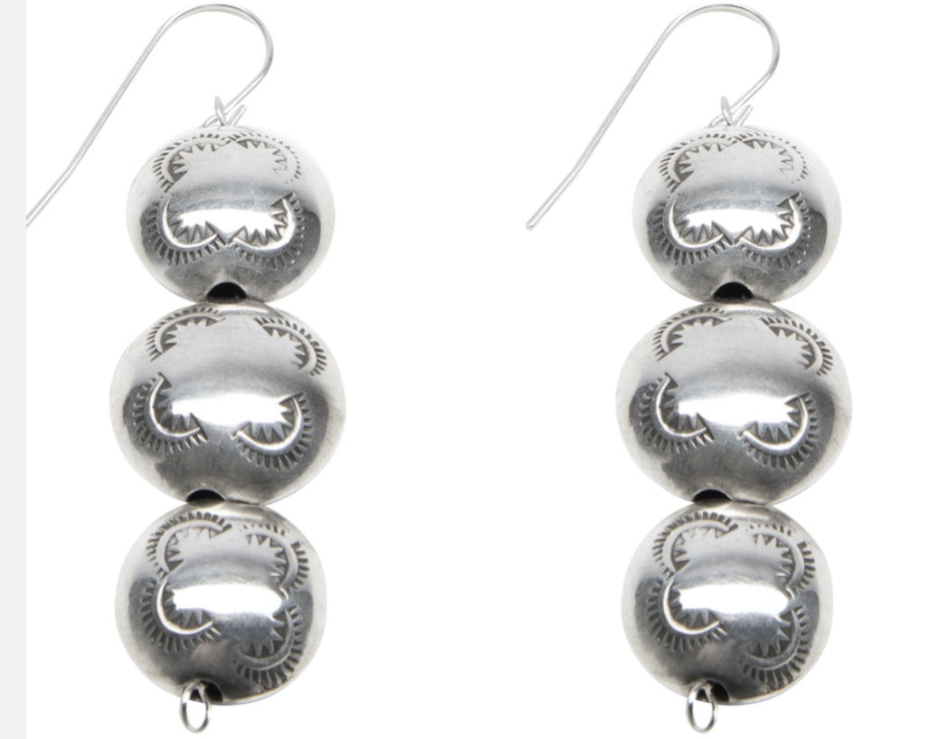Dineh - Navajo Pearl Coin Earrings