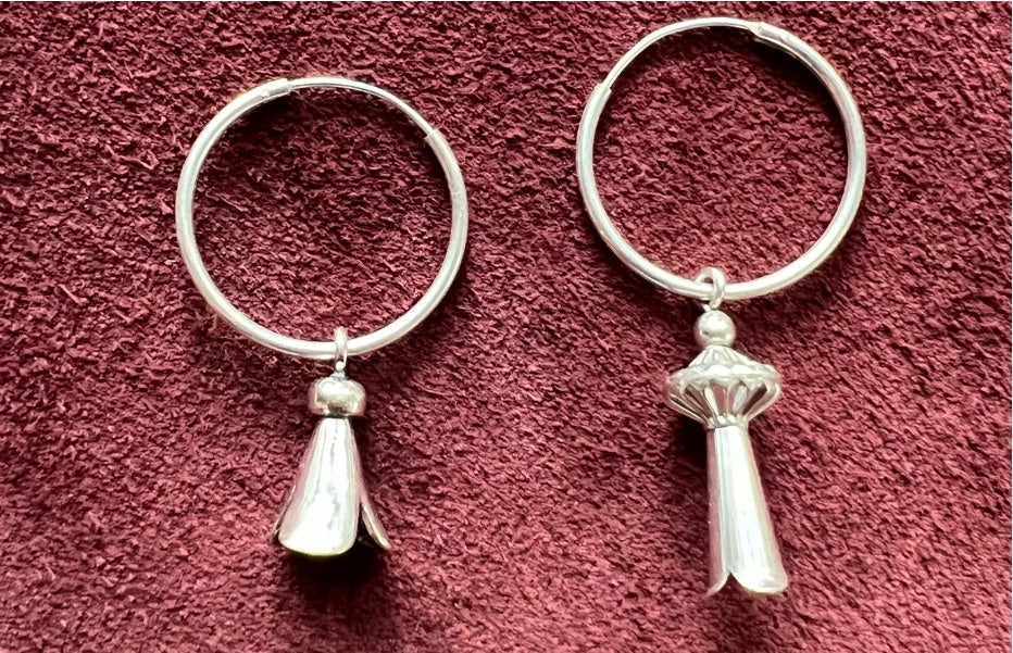 Dineh - Squash Blossom Hoops