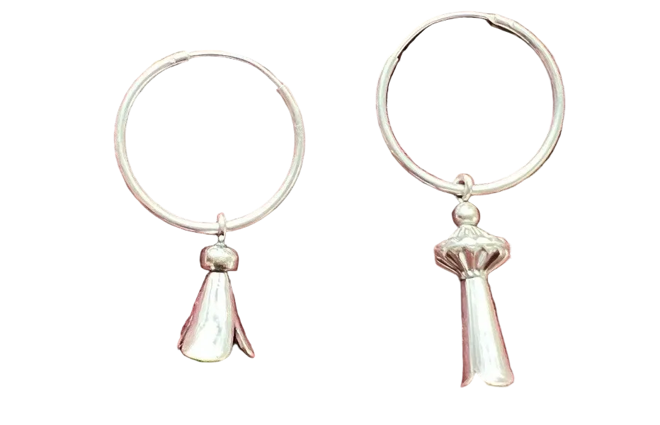 Dineh - Squash Blossom Hoops