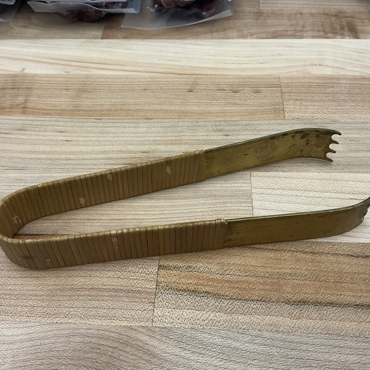 vintage aubock brass ice tongs