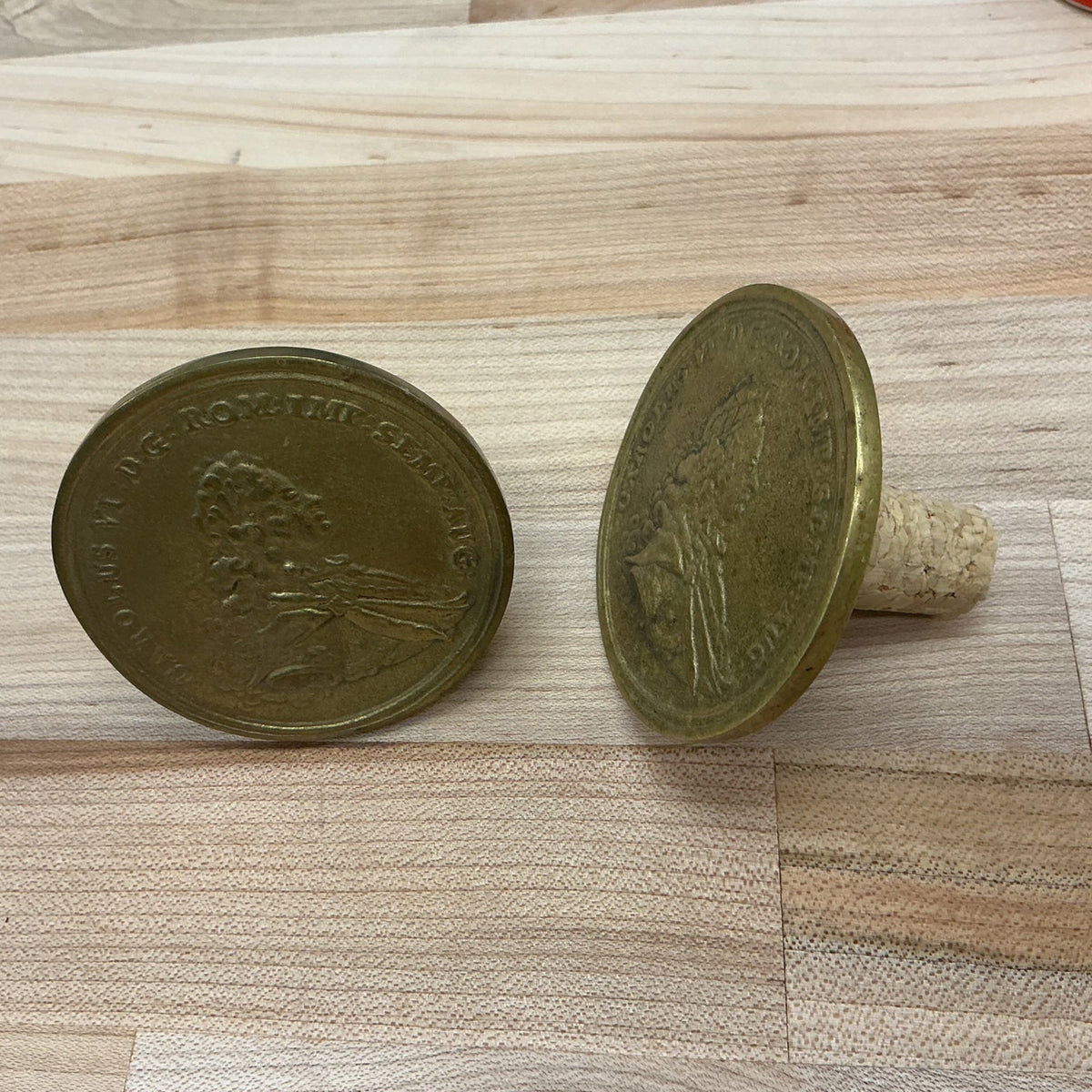 vintage aubock coin bottle stopper