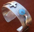 Sterling Silver Bracelet Turquoise Cross