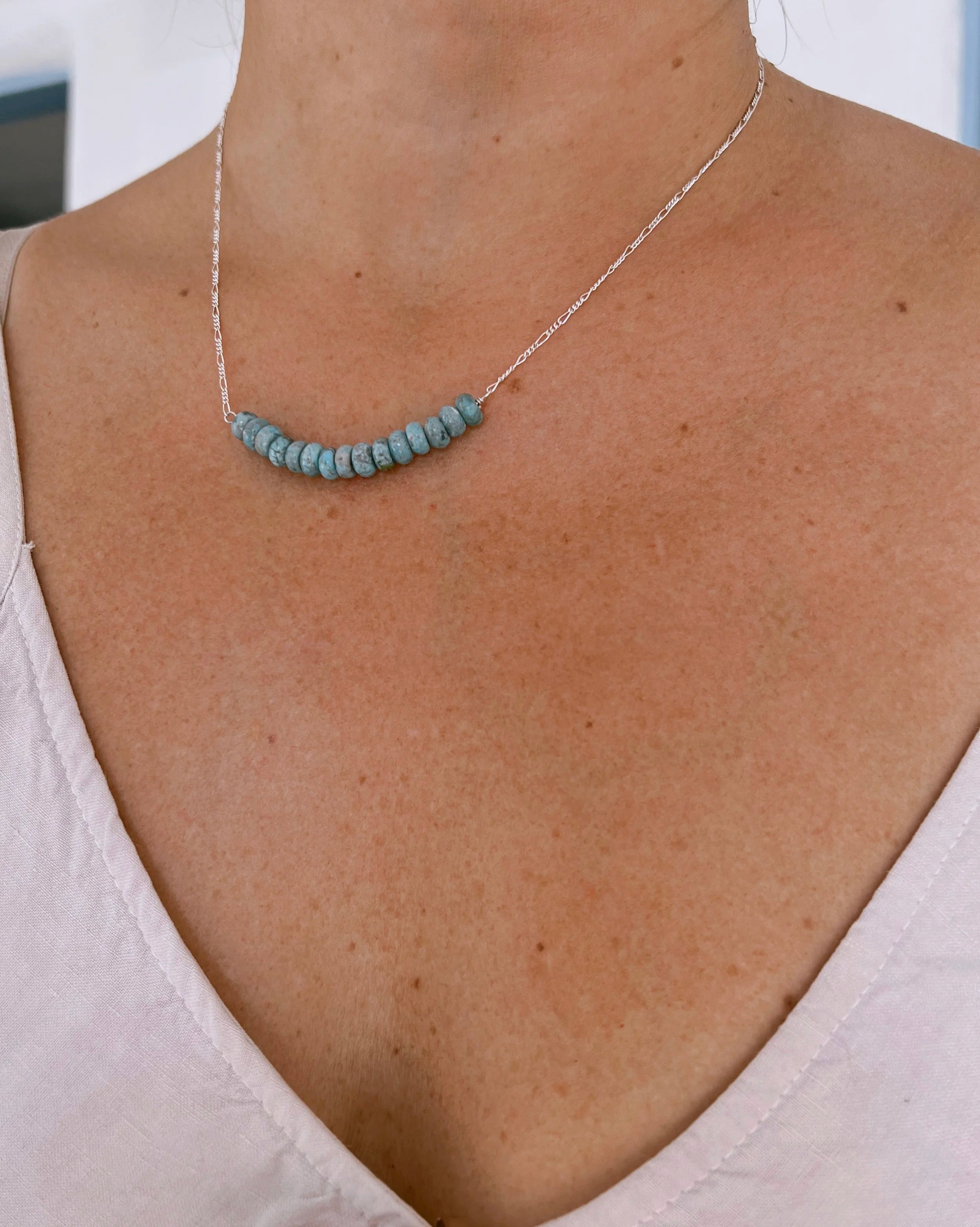 Dineh - Kingman Turquoise Rondelle Necklace