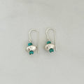 Dineh - Mini Navajo Pearls with Kingman Turquoise Earrings