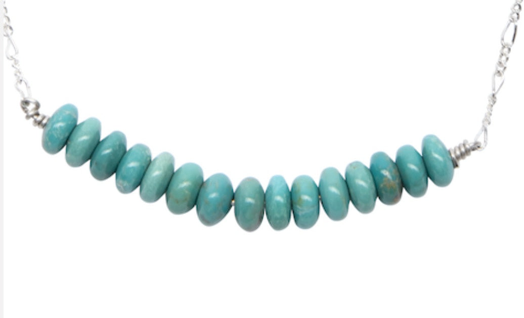 Dineh - Kingman Turquoise Rondelle Necklace