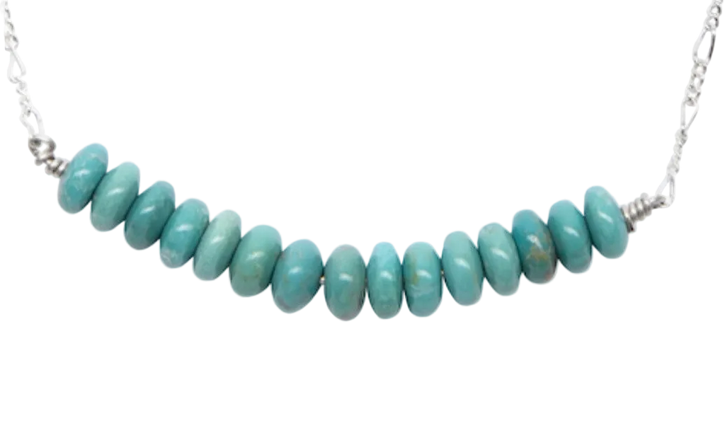 Dineh - Kingman Turquoise Rondelle Necklace