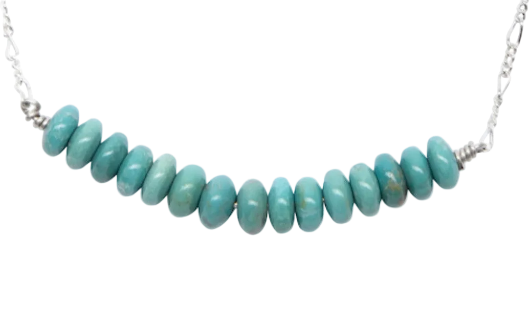 Dineh - Kingman Turquoise Rondelle Necklace