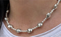 Dineh - Navajo Pearl Coin necklace with White Pearls