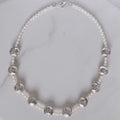 Dineh - Navajo Pearl Coin necklace with White Pearls