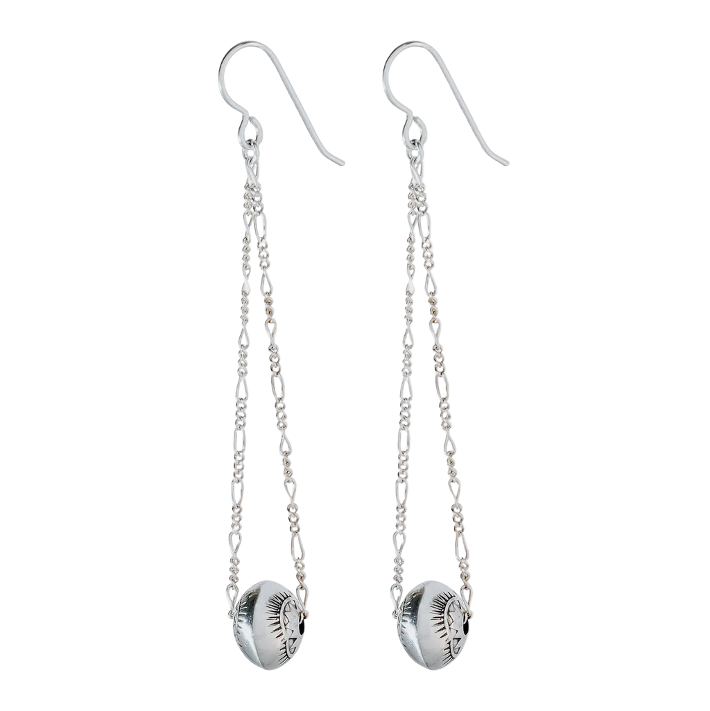 Dineh - Navajo Pearl Chain Earrings