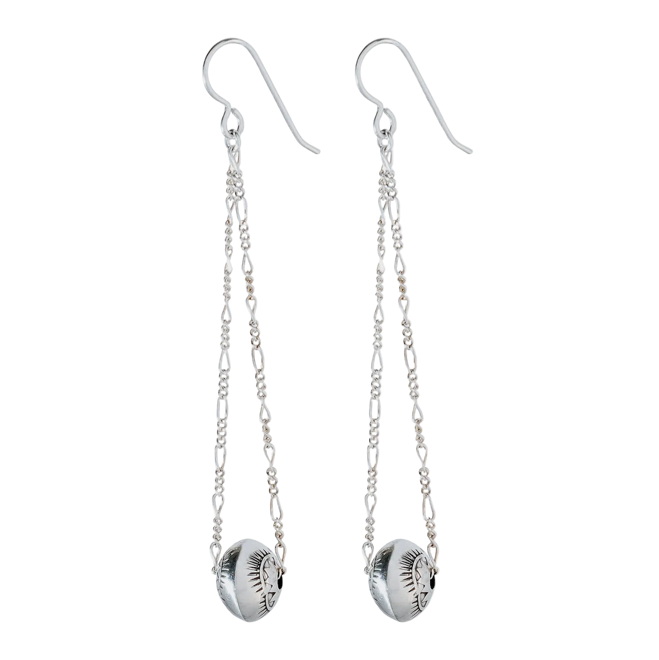 Dineh - Navajo Pearl Chain Earrings