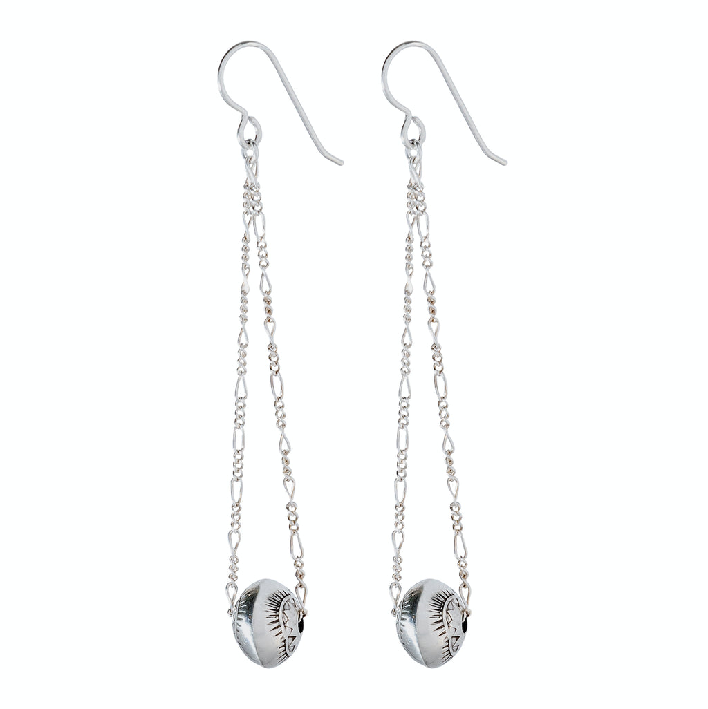 Dineh - Navajo Pearl Chain Earrings