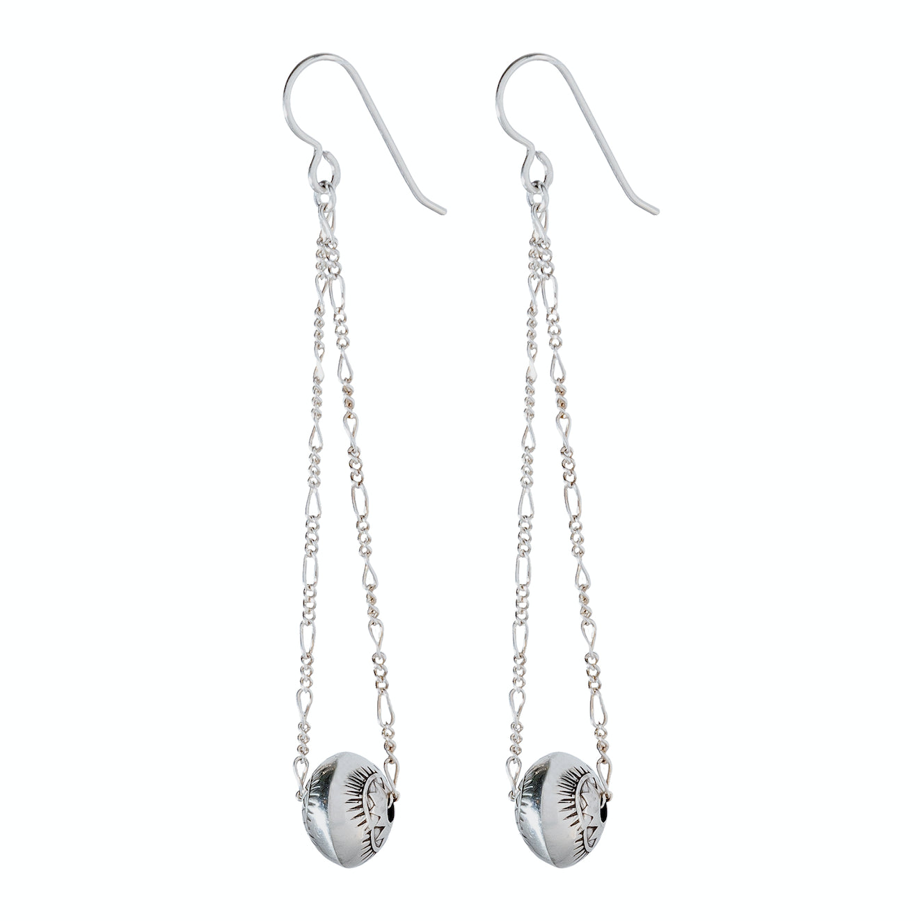 Dineh - Navajo Pearl Chain Earrings
