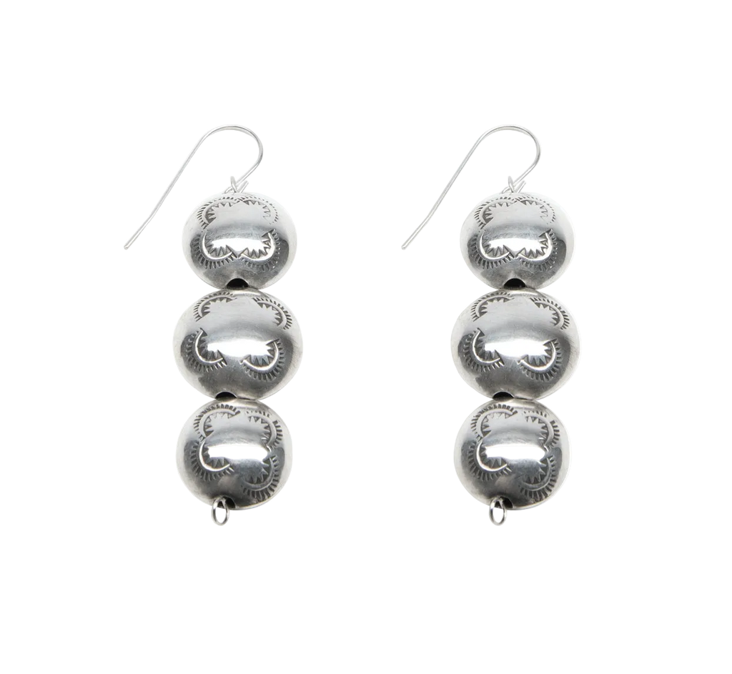 Dineh - Navajo Pearl Coin Earrings